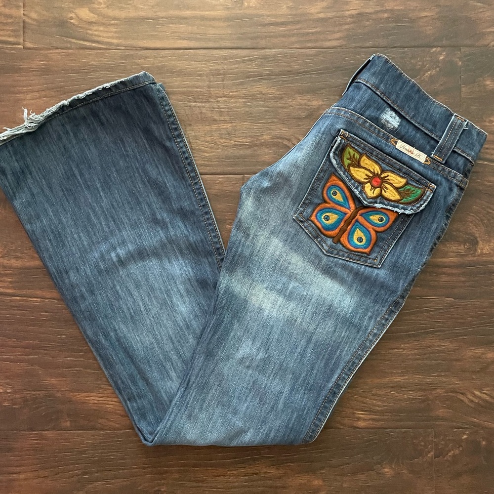 Frankie B Butterfly Embroidered Women's Jeans